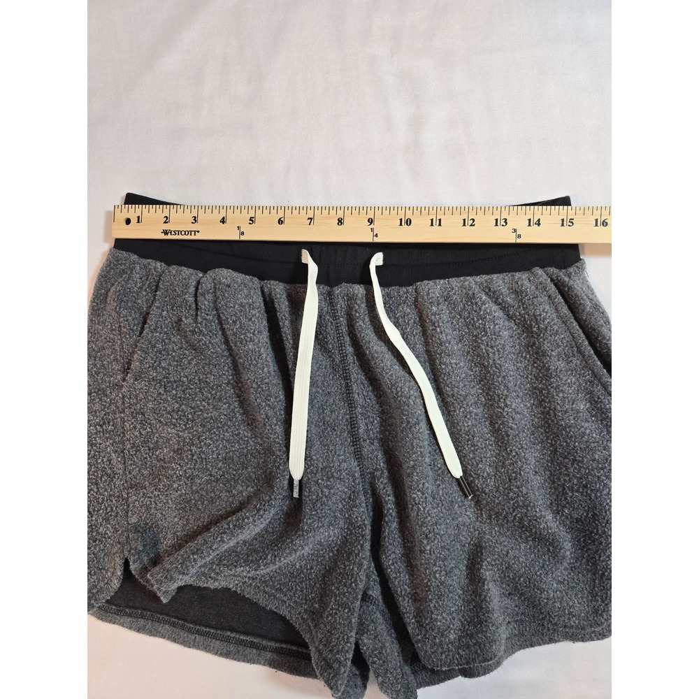 Feat BlanketBlend Shorts Heather Charcoal Grey Black Waistband NWT Size Large - Picture 5 of 9